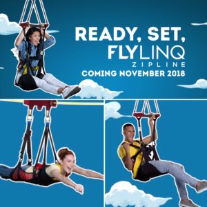 Ready, Set,  FlyLing Zipliine. Coming November 2018 at The Linq Promenade Las Vegas 