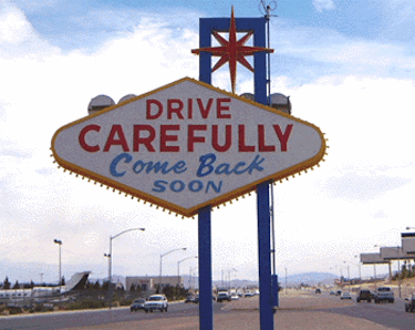 Welcome to Las Vegas Sign back view